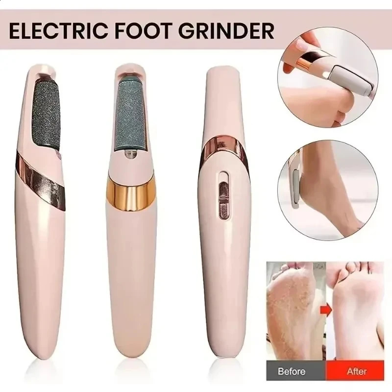 in USB Electric Dead Skin Pedicure Automatic Foot Grinder Rechargeable Roller Feet Pedicure Tool with Removable Roller Heads 260126