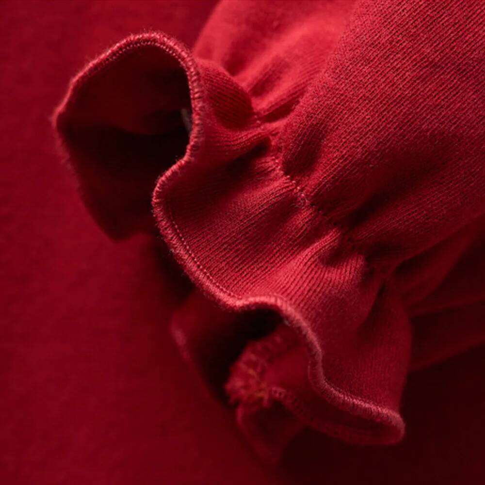 1st Birthday Girl Romper Long Sleeve Cotton Red Color Chinese Style Fall Unisex Infant Clothing Christmas Baby Boy Jumpsuit 26H0224