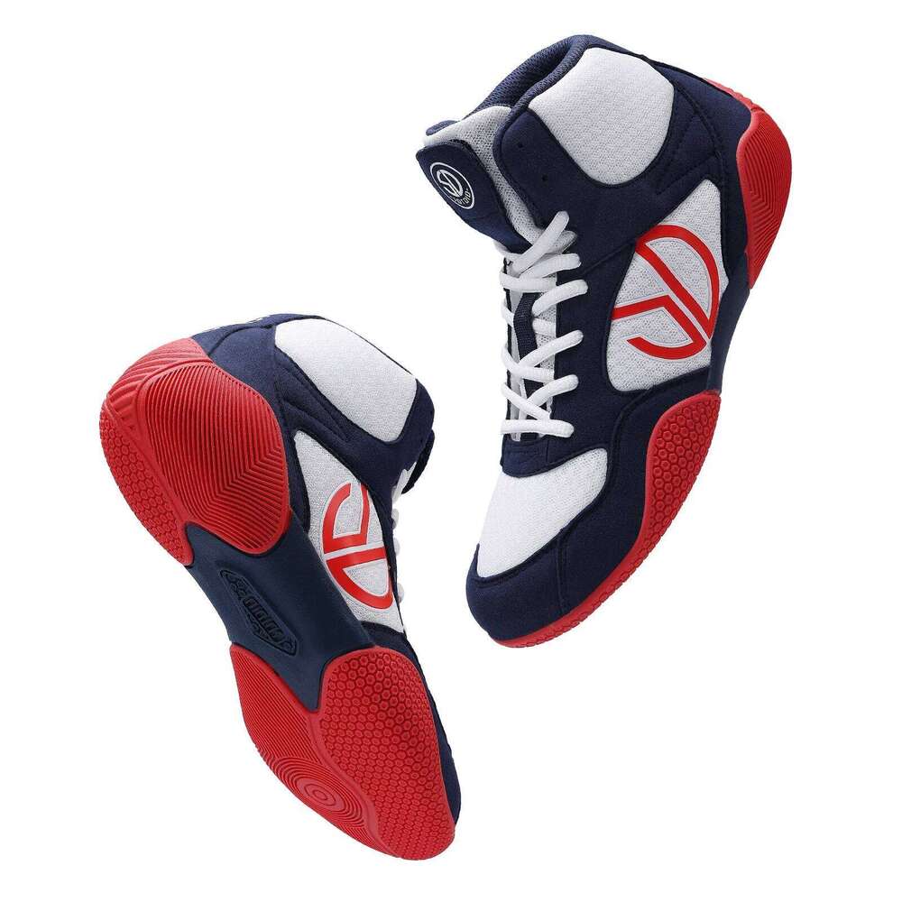 New Men's Large Wrestling Mesh Breathable Boxing Shoes Anti Slip Wear Resistant Sneaker Fashionable Casual High Sport Shoe SPLELED