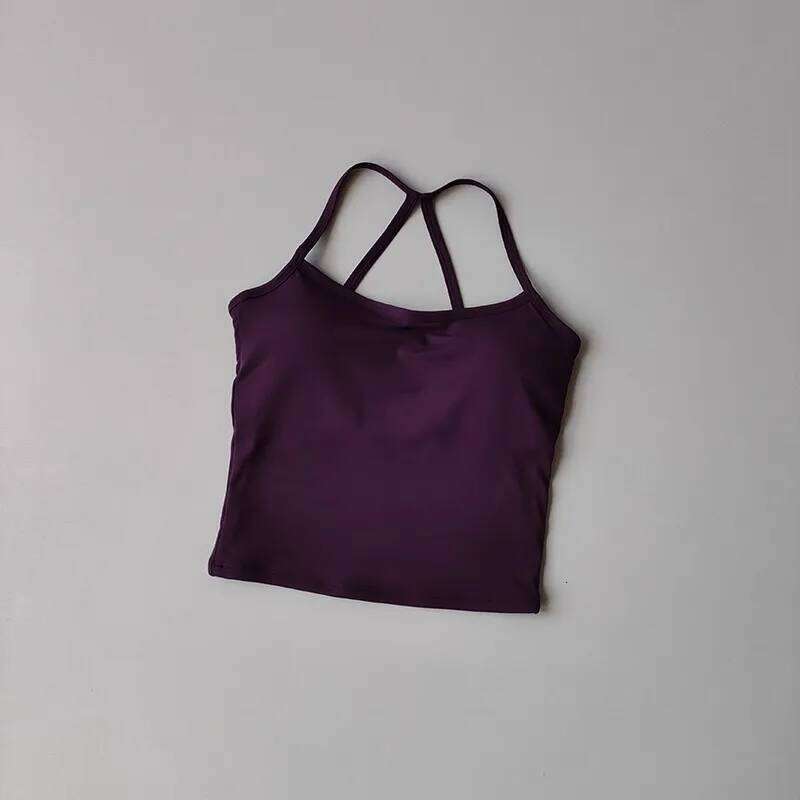 Women's Slim Fit Fitness Vest Skin Friendly Nude Pilates Top Beautiful Design Suspension Yoga Sports Bra 26Y0224