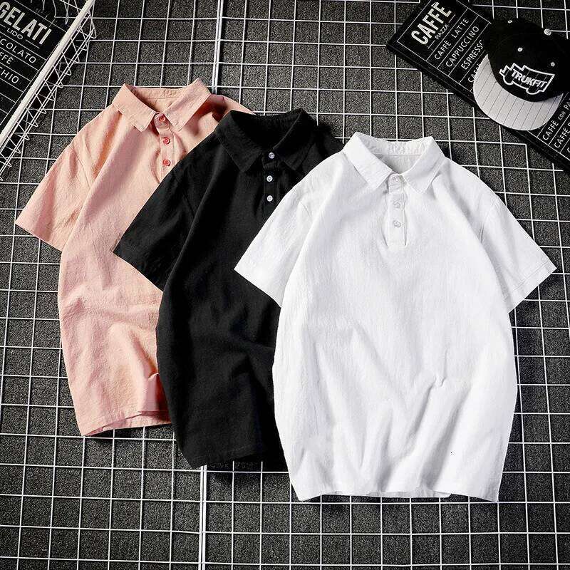 2025 Summer New Women Fashion College Style Short Sleeve POLO Collar Shirt with a Design Sense of Niche Retro Korean Version Top 26W0224