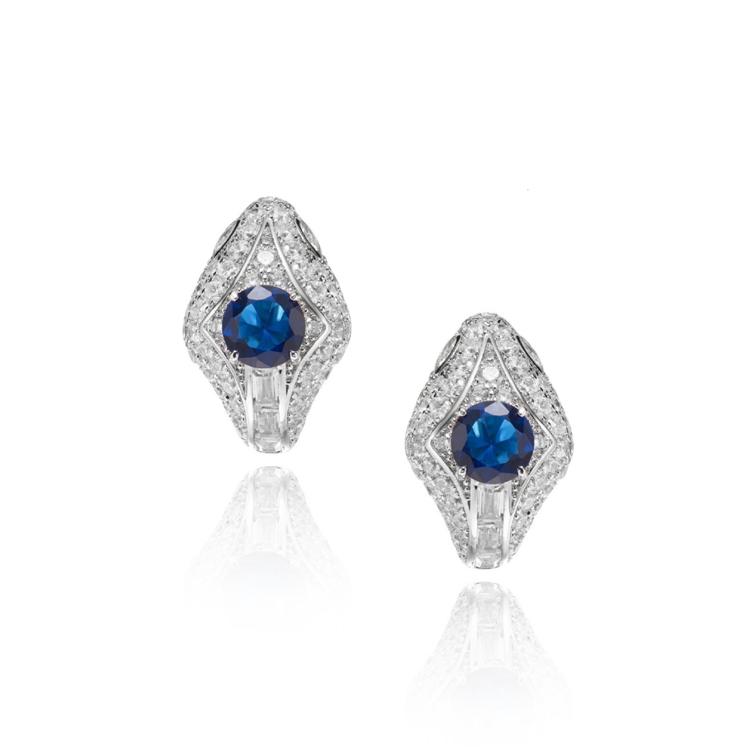 Earrings New Model Tanzanite Blue Earrings, Gold-Plated Earrings, Celebrity Vintage Style Earrings, Unisex Snake Earrings