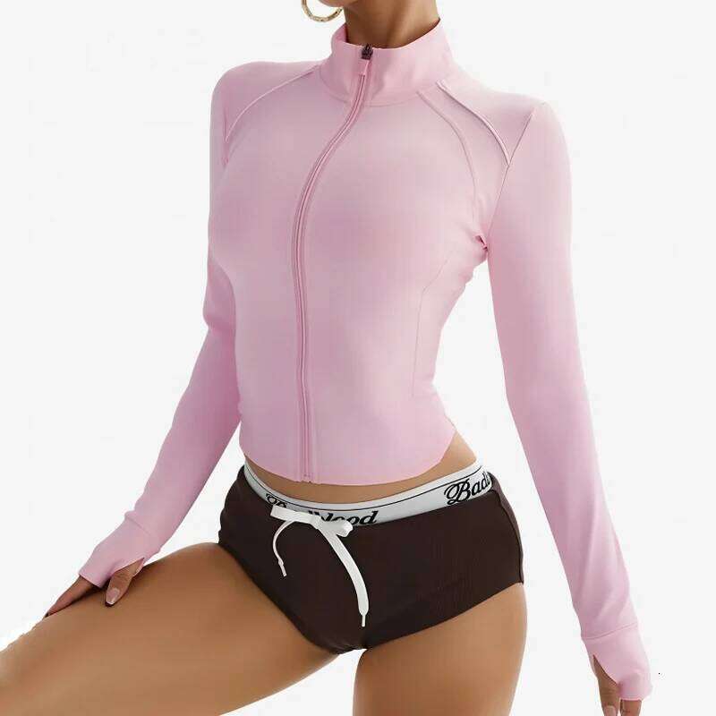 Womens Running s Long Sleeve Athletic Workout Track Full Zip Up Slim Fit Gym for Women Yoga Top 26Y0224