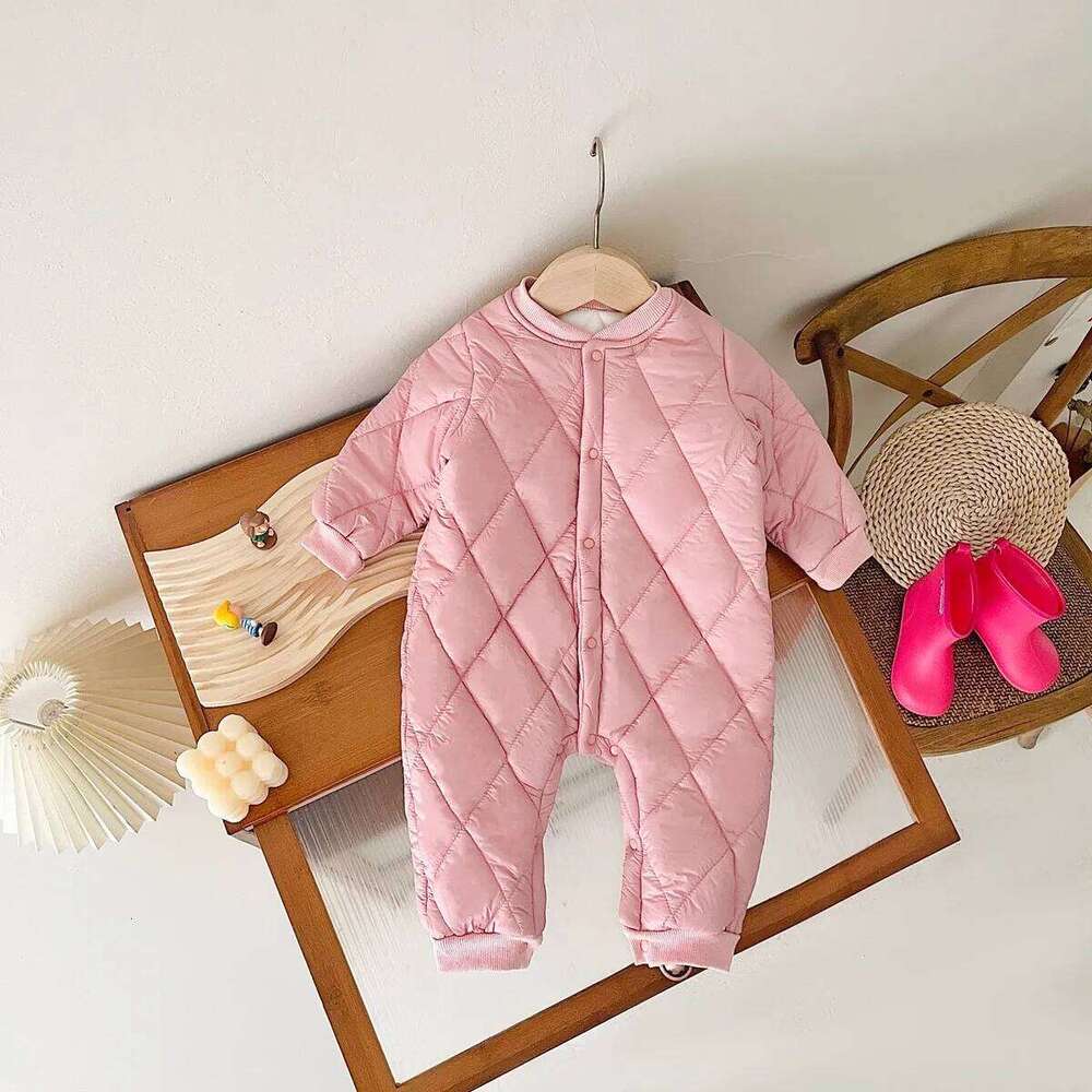 Fashion Long Sleeve Baby Rompers Thicken Fleece Warm Winter Infants Clothing 26H0224