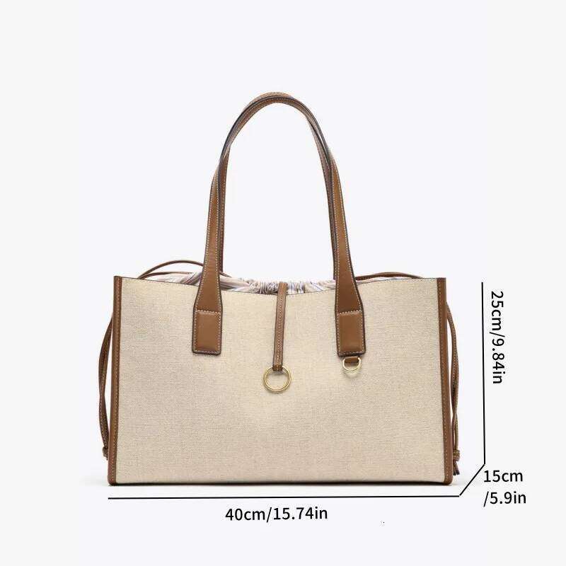 WOMEN'S CANVAS SHOPPER BAG, Luxury New Tote Bag for Everyday Style, Large capacity Fashionable Shoulder Handbag Z260224