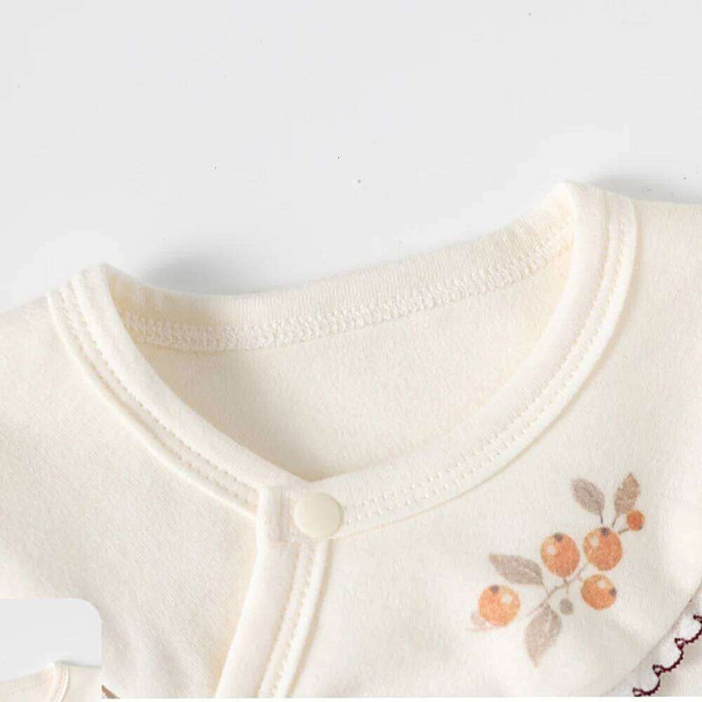 Rompers Long Sleeve Cotton Floral Newborn Clothes Spring Autumn 0 6 Months Hospital Baby Girl Jumpsuit 26H0224