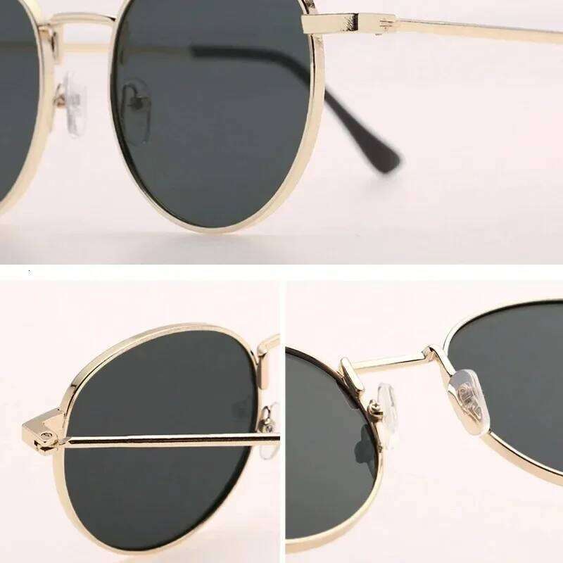 Sunglasses Women 2025 Classic Vintage Oval Sun Glasses Eyewear Round Mirror Small Metal Frame Oculos De Sol Gafas UV400 26W0224