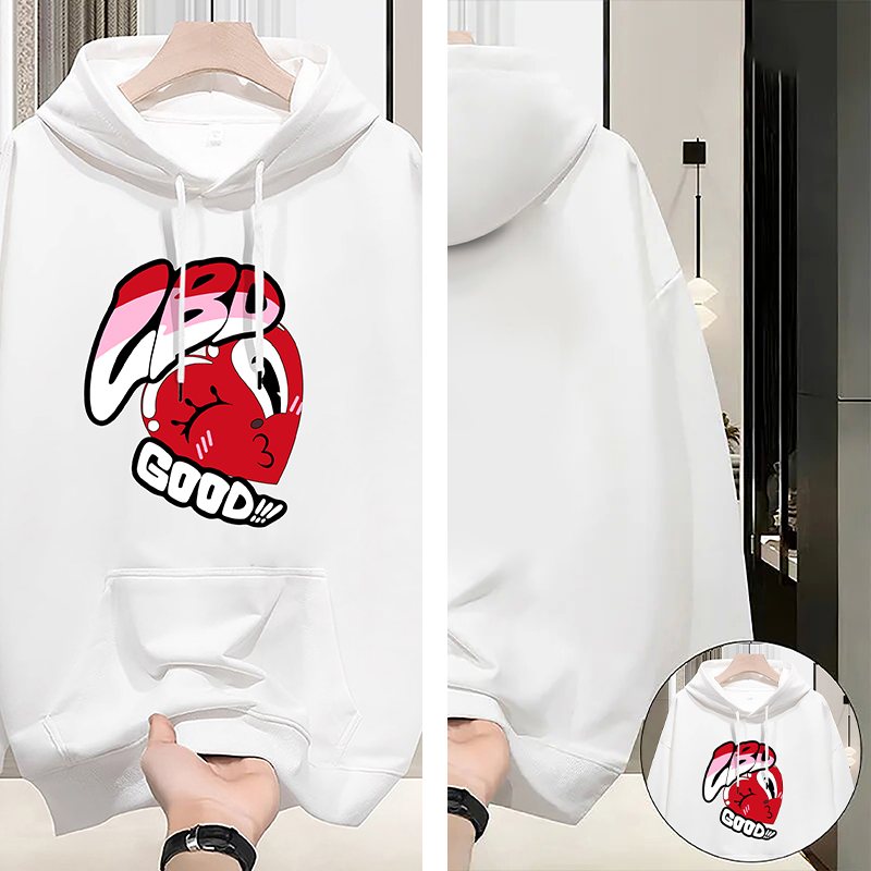 Women's T-Shirt Hoodie, long sleeve New Pure Cotton Versatile Luxury Short-Sleeve T-Shirt for Men and Women