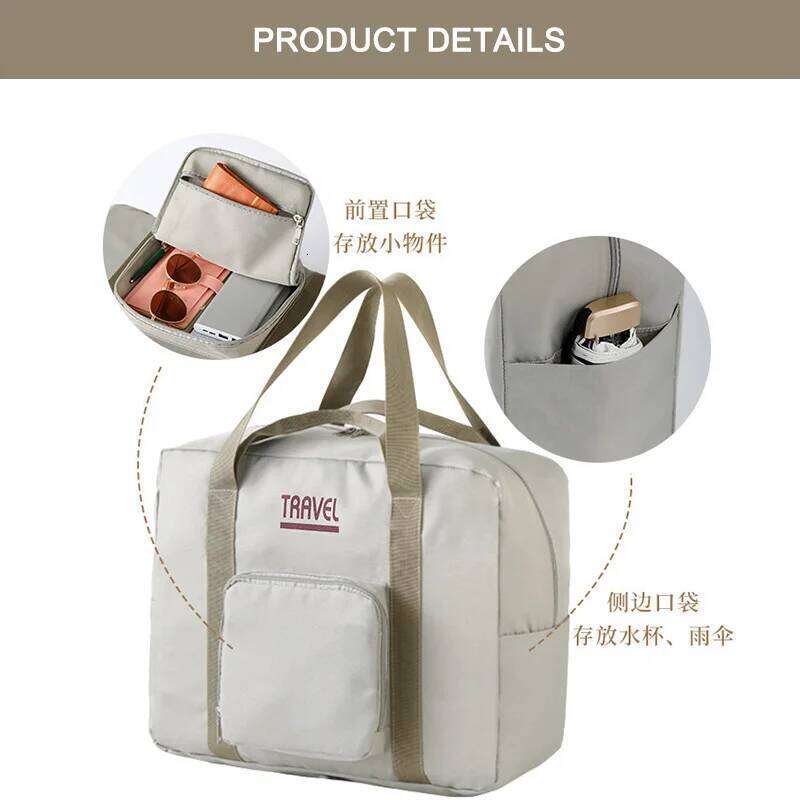 Buylor Foldable Carry Capacity Travel Storage Boarding Luggage Clothes Duffel Bag Picnic Move House Large Handbag Y260225