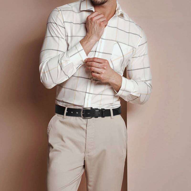 High-end leather belt men fashionable durable with jeans casual pants suitable for work business and sports Y260225