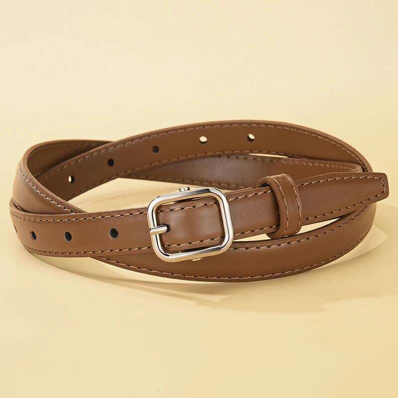 Square PU Belt with Simple Dress Jeans Accessories Fashion Women's Birthday Party Gifts Y260225