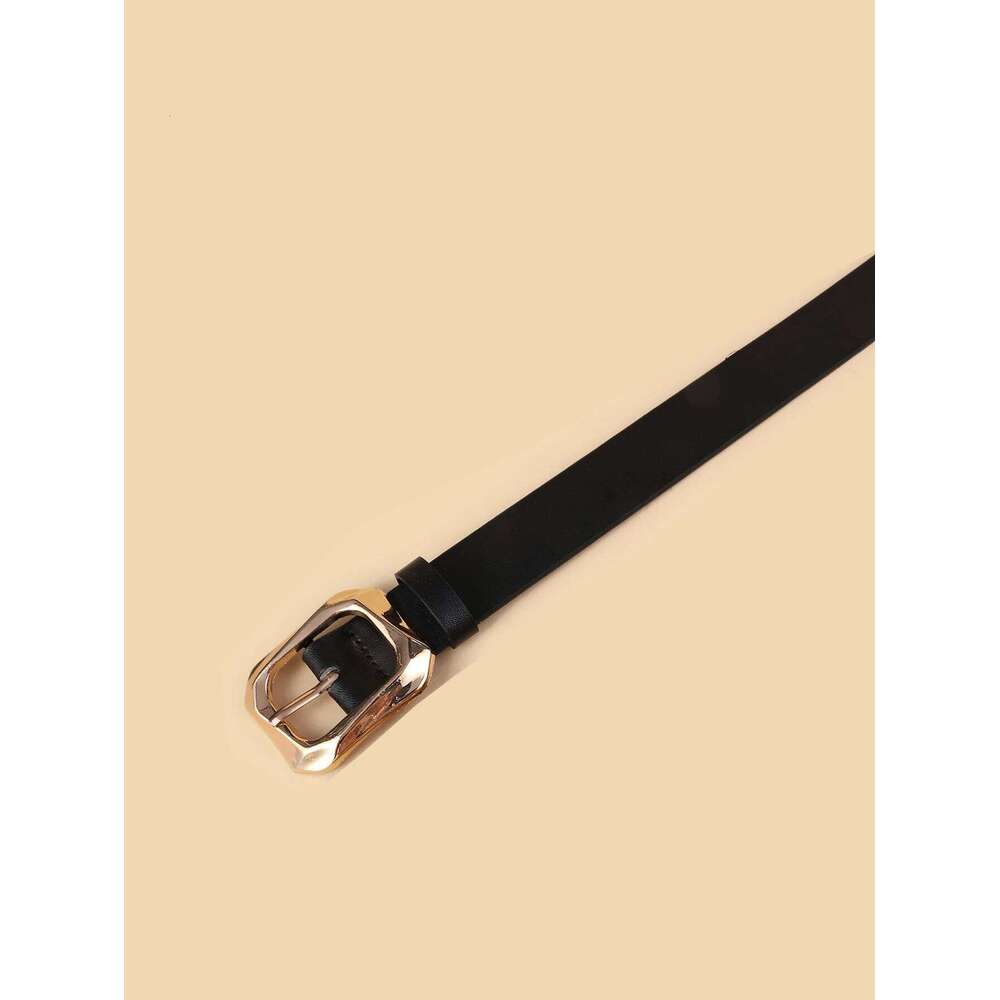 New Women's Square Buckle PU Trousers Student Fashion Korean-style All-match dress Decorative Belt Y260225