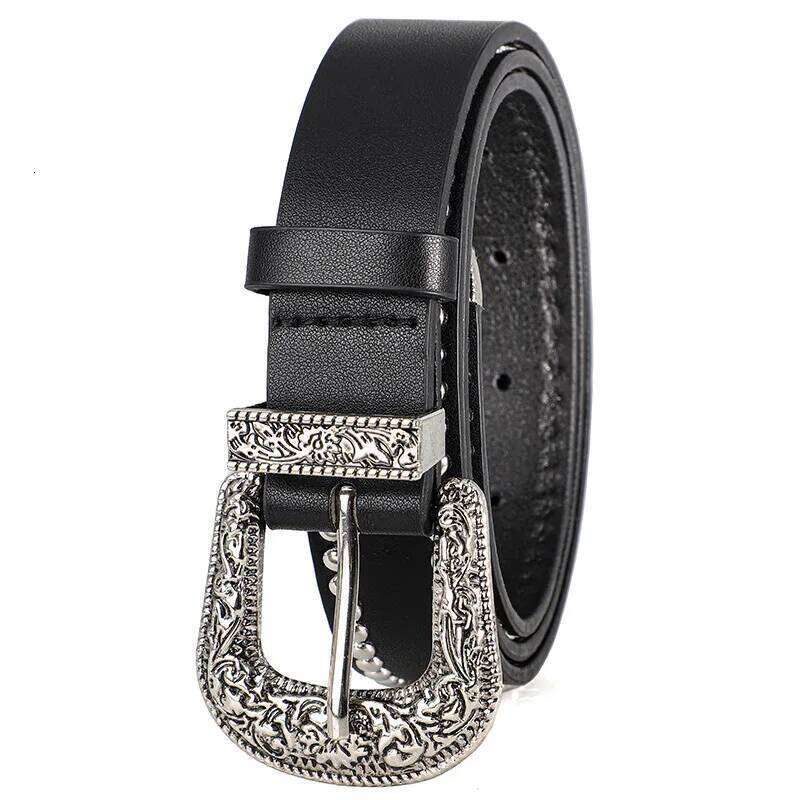 Men's and Women's Belt Fashion Rivet Punk Style, Vintage Carved Buckle PU Leather Belt,Subculture Hip-Hop Y2k Belt,For Men Women Y260225