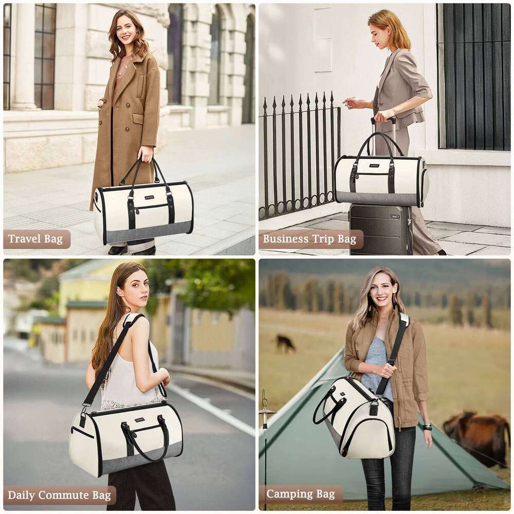Travel Convertible Garment Duffel Bags Combo with Shoe Compartment Toiletry Bag, Carry-On Weekend Overnight Bag for Y260225