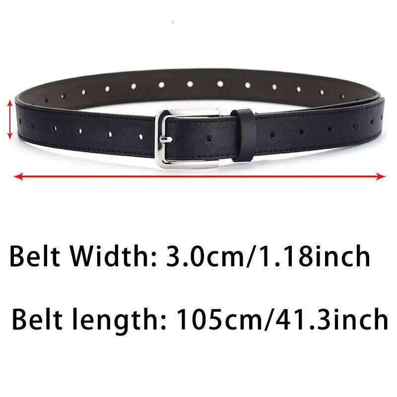 1pc New Women's Fashion Rectangle Buckle High Grade Soft PU Leather Trend Paired with Coat Jeans Lady Belt Y260225