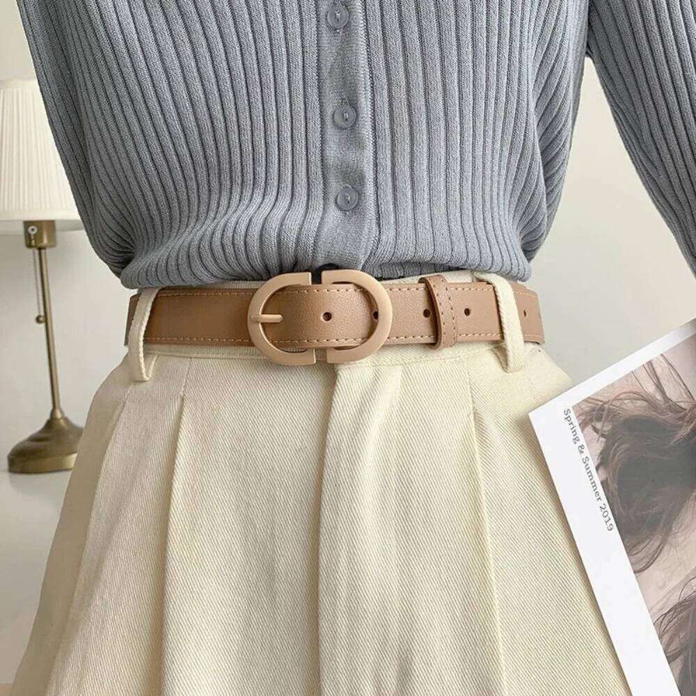 Female Ins Student Black Decorative Western Assembly Jeans Simple Belt Women's Pin Buckle Tide Belts GM015 Y260225