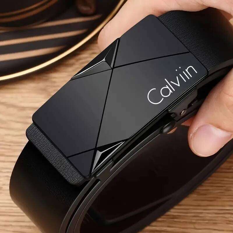 Stylish Men's PU Leather Belt - Fashion Belts for Daily Life, Leisure, Party, Festival, Work, and Business Automatic Buckle Y260225