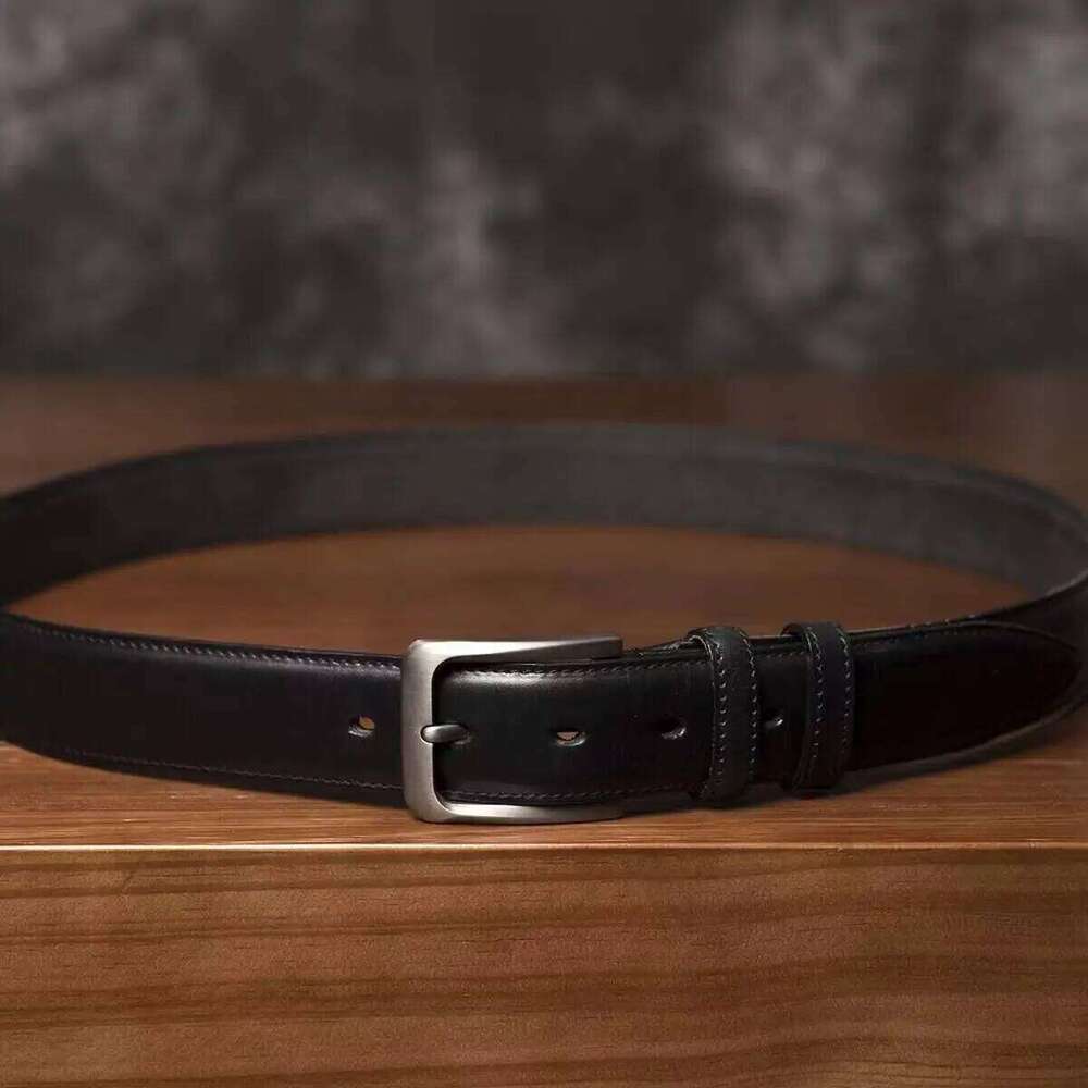 3.3CM Male Belt Fashion Men's Luxury Designer Cowskin Jeans Genuine Leather For Man Strap Pin Buckle Cummerbunds Ceinture Homme Y260225