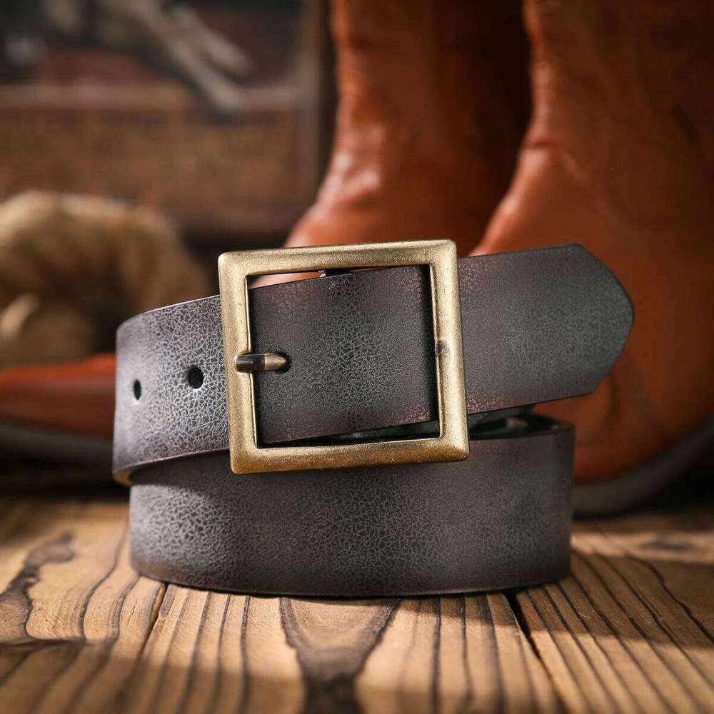 A casual retro a waist accessory Western-style clothing, metal buckle, PU belt, suitable for both men and women Y260225