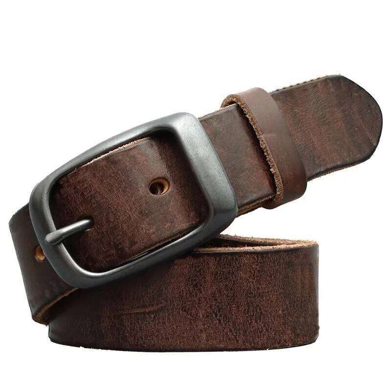 New Men's High-Quality Leather Metal Pin Buckle Leisure Business Waistband Fashionable Male Accessory Designer Belt Y260225