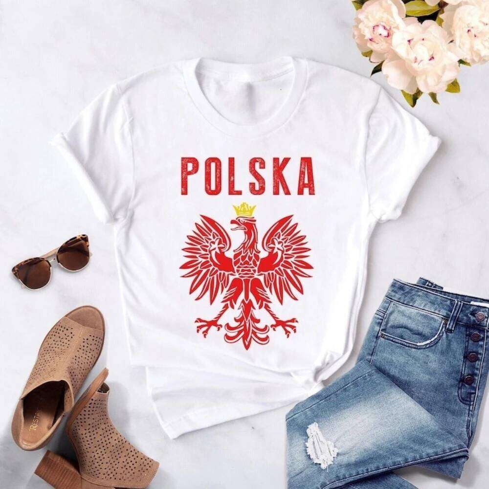 Shirt Polish Eagle Coat Arms of Poland Polska T-shirt Funny Tshits Y2k Clothes Printed Cotton Tees Women Clothing C260225