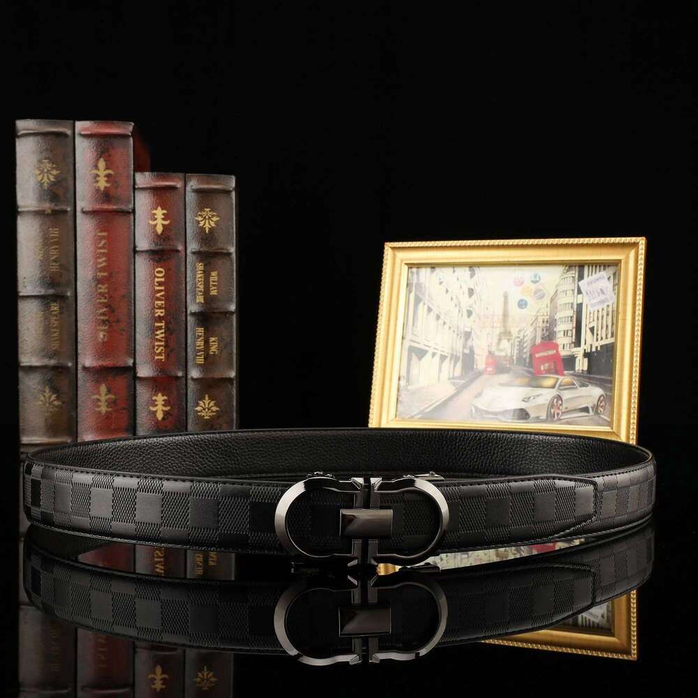 2025 Hot Selling Men's Belt Genuine Leather Automatic Buckle, Luxury High Quality Waistband for Business & Casual Wear Y260225
