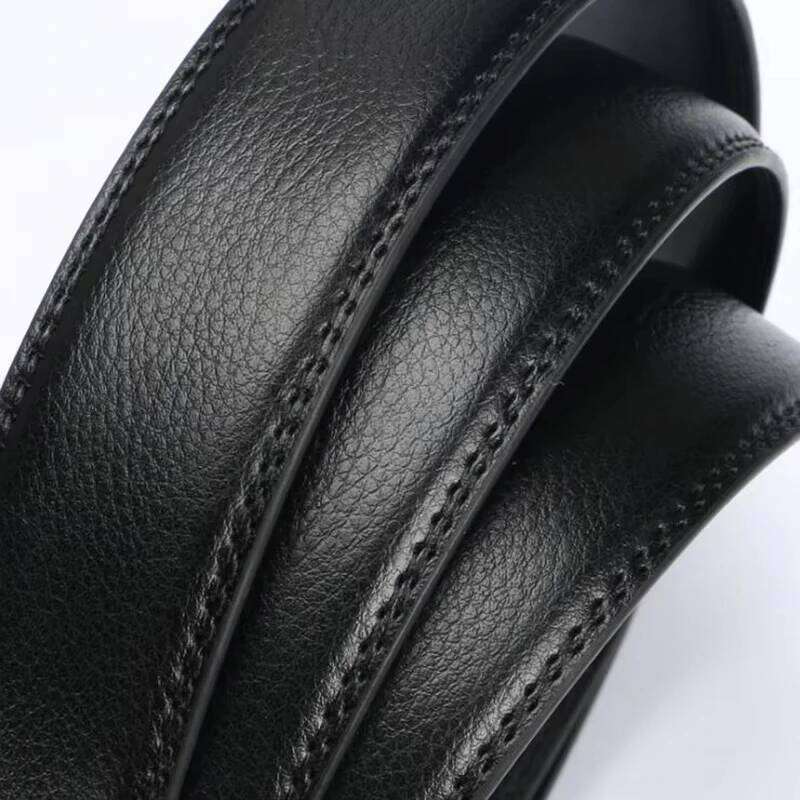 2023 New cow genuine leather men's belt cowhide strap male automatic for men black buckle belts Y260225