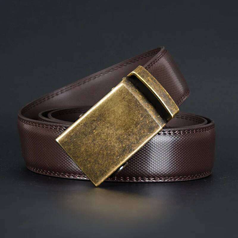 COWATHER Cow Genuine Leather for Cowhide Belt Men Metal Automatic Buckle Strap Top Quality Male Waistband CZ125 Y260225