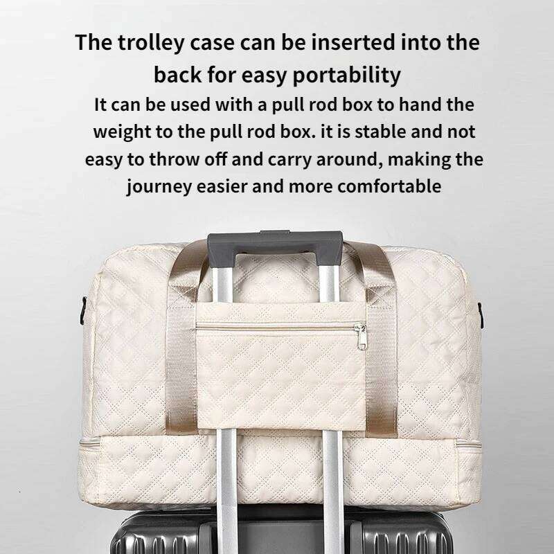 Waterproof And Wear-resistant Gym Tote Bags, Lightweight Luggage Bag, Large Capacity Travel Duffle Dry Wet Separation Bag Y260225