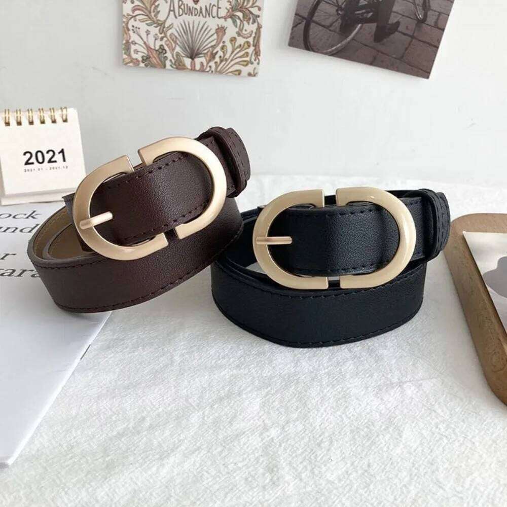 Female Ins Student Black Decorative Western Assembly Jeans Simple Belt Women's Pin Buckle Tide Belts GM015 Y260225