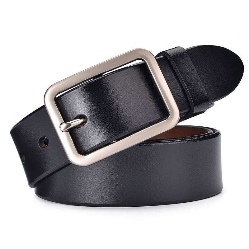unisex universal leather belt, needle buckle waistband, casual and fashionable wide waistband Y260225