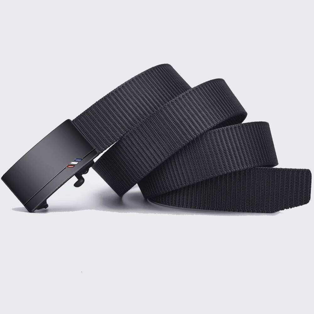 2pcs Fashion Men's Canvas Woven Waistband Automatic Buckle Casual Soft Versatile Jeans Belt Accessories Y260225