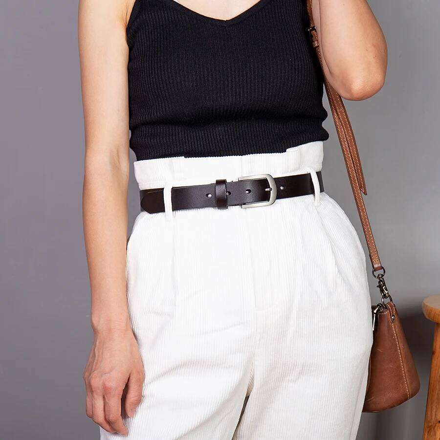 High Quality Fashion Retro Female Belt Genuine Leather Belts For Women Jeans Y260225