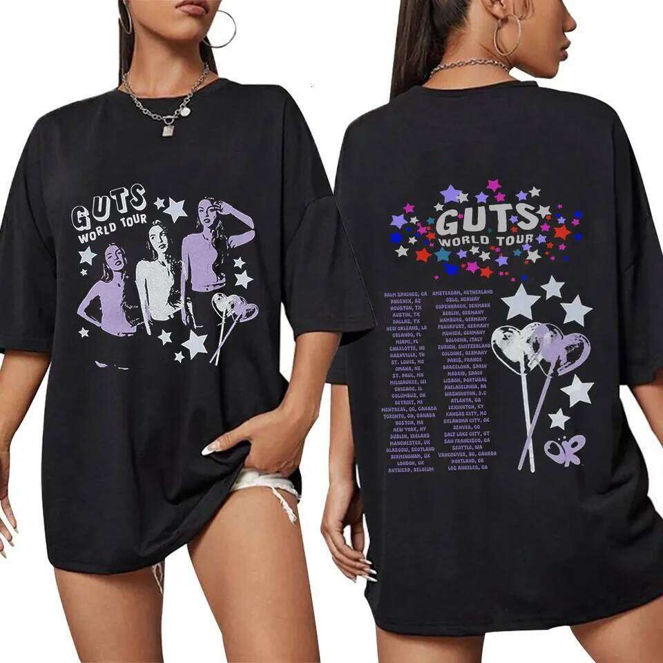 2025 Olivia Male Female Rodrigo Singer Cotton Clothes Fashion Short Sleeve O Neck Tees Unique Men Clothing Shirts Graphic Tee C260225