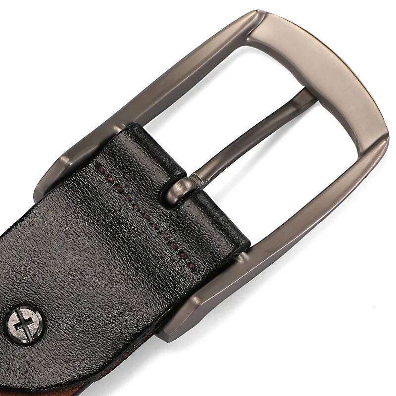 Large Size 105-140 150 160 170cm Cowhide Retro Men's Genuine Leather Needle Buckle Waistband Handmade Casual Trend Belt Y260225