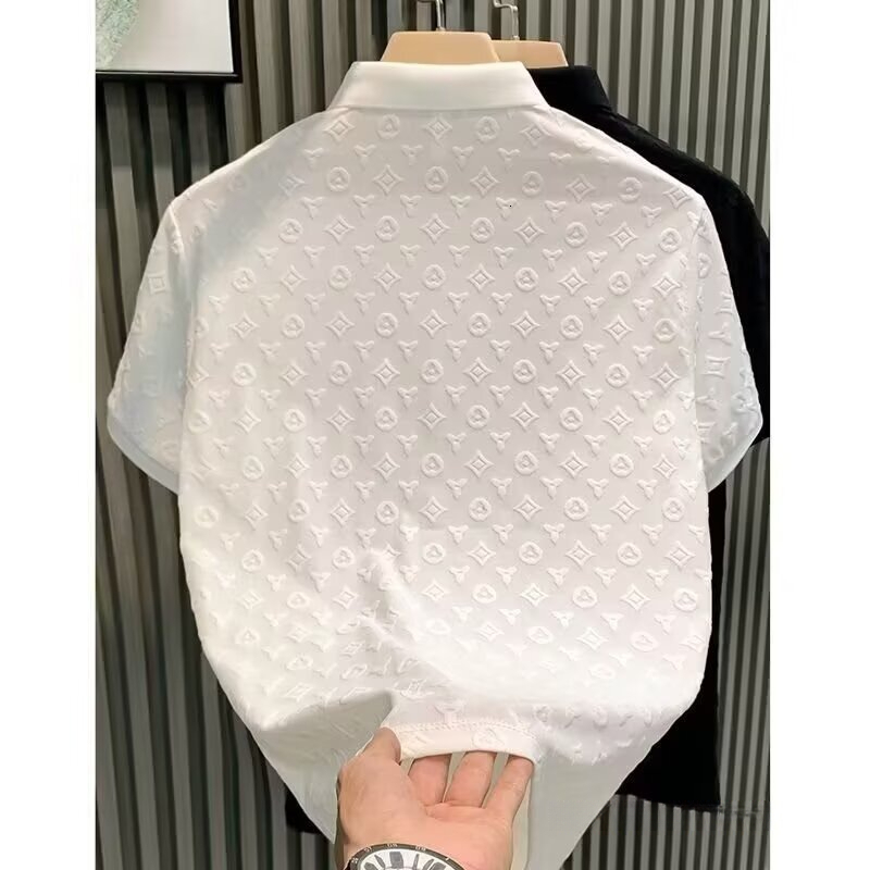 Designers Fashionally Slim-fitting Short-sleeved Round-neck Casual Shirt For Men - Luxury High-end Collared Half-sleeve T-shirt For Men - Sporty Men&#