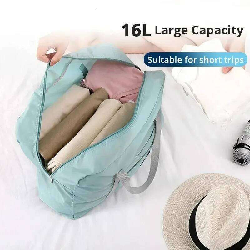 2 Pack Foldable Duffel Carry on Weekender Overnight Gym Tote for Women Men Hospital Luggage Travel Bag Y260225