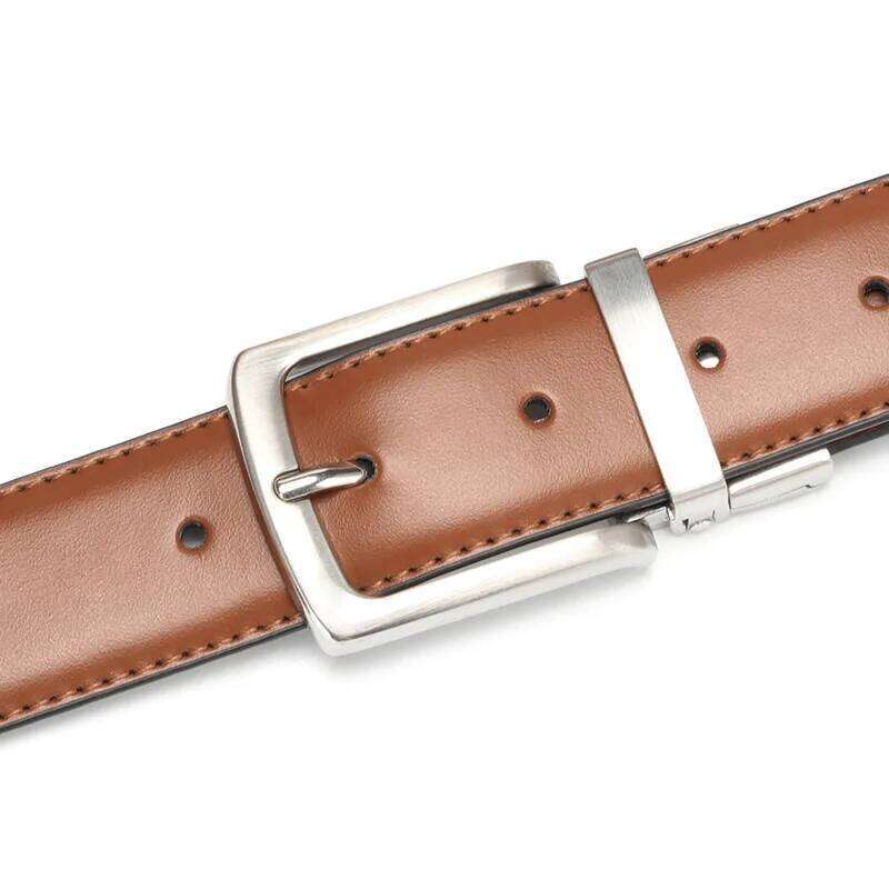 AAA155 New Fashion 130cm Long Luxury Brown Belt Men Rotating Pin Buckle Double sided Manufacturers Stock Cowhide High Quality Y260225
