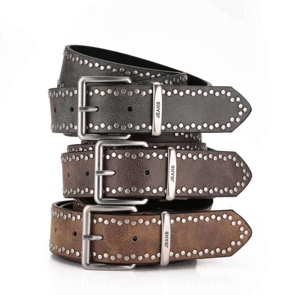 A Western-style PU leather for both men women, a classic and casual retro belt Y260225