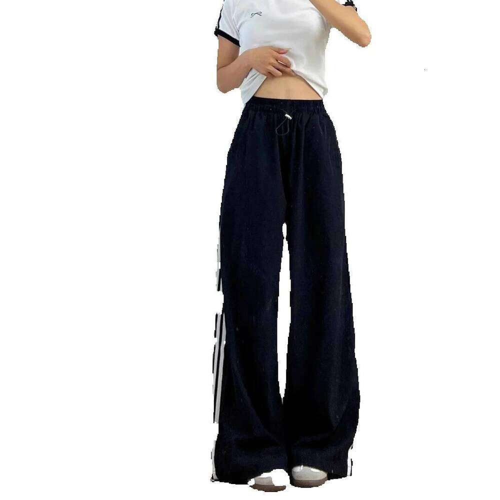 Mardi Hefxessdr Extended Spor Striped Wide Leg Casual Pants for Women Spring Autumn Versatile Lazy Tee Stripe Long Trousers Commute Sle