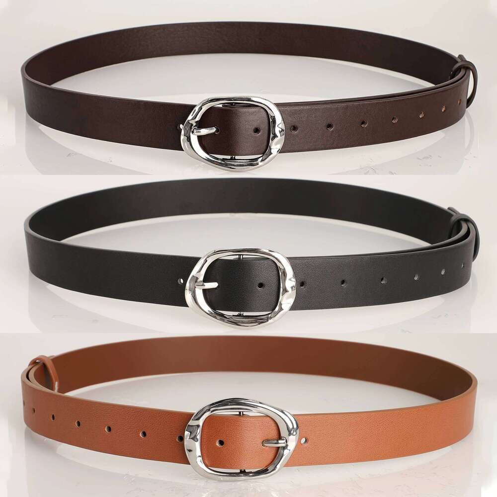 New Luxury Women's Belt Fashion Casual Classic Silvery Buckle Belts Plus Size - Pair with Jeans, Pants, Dress, For Ideal Gifts Y260225