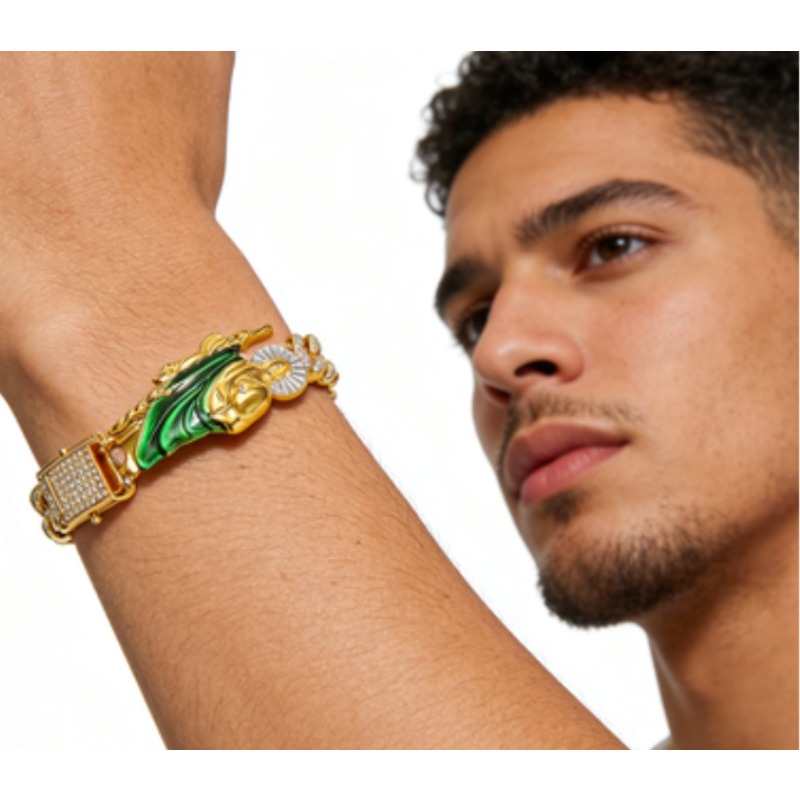 New Arrival Iced Out Cuban Chain Necklace With Saint Jude Charm Hip Hop Jewelry For Men The Most Fashionable Item The Best Choice For Elegant Women.