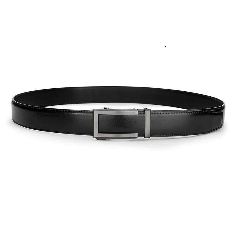 OYIFAN fashion men genuine leather automatic buckle adjustable ratchet jeans formal belt Y260225