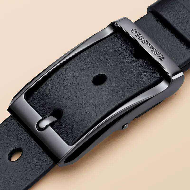 Genuine leather men's retro needle buckle fashion belt, versatile casual pants belt Y260225