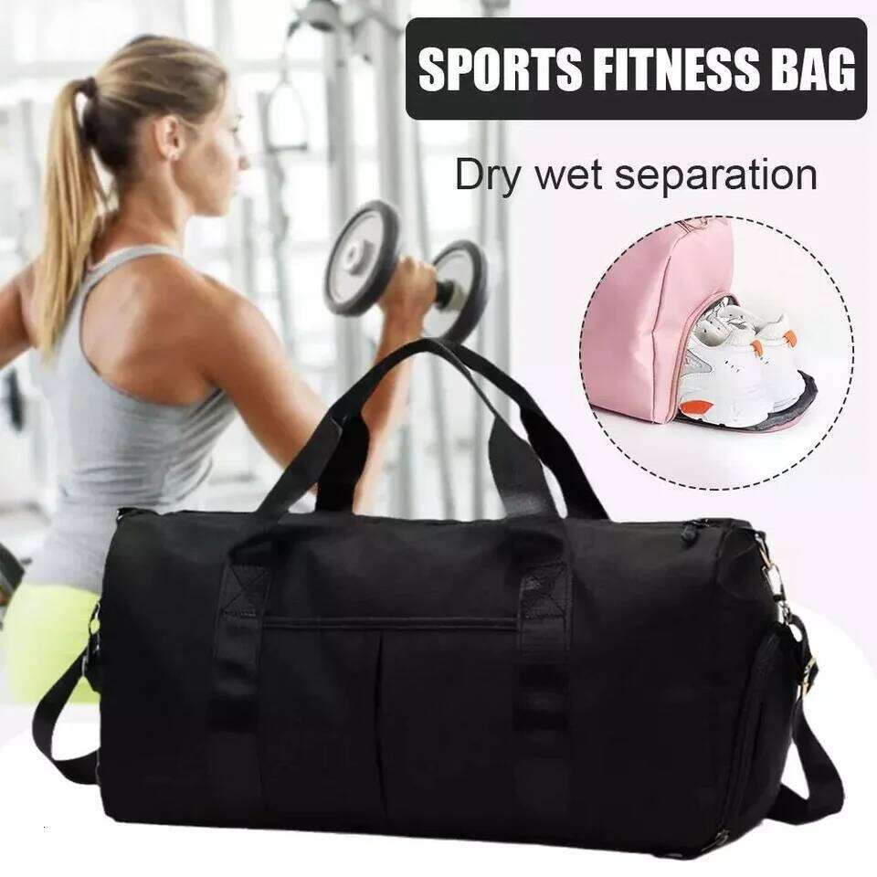 Workout Fitness Luggage with Wet Pocket Shoes Compartment Travel Yoga Sports Gym Duffel Bag for Men Women Y260225