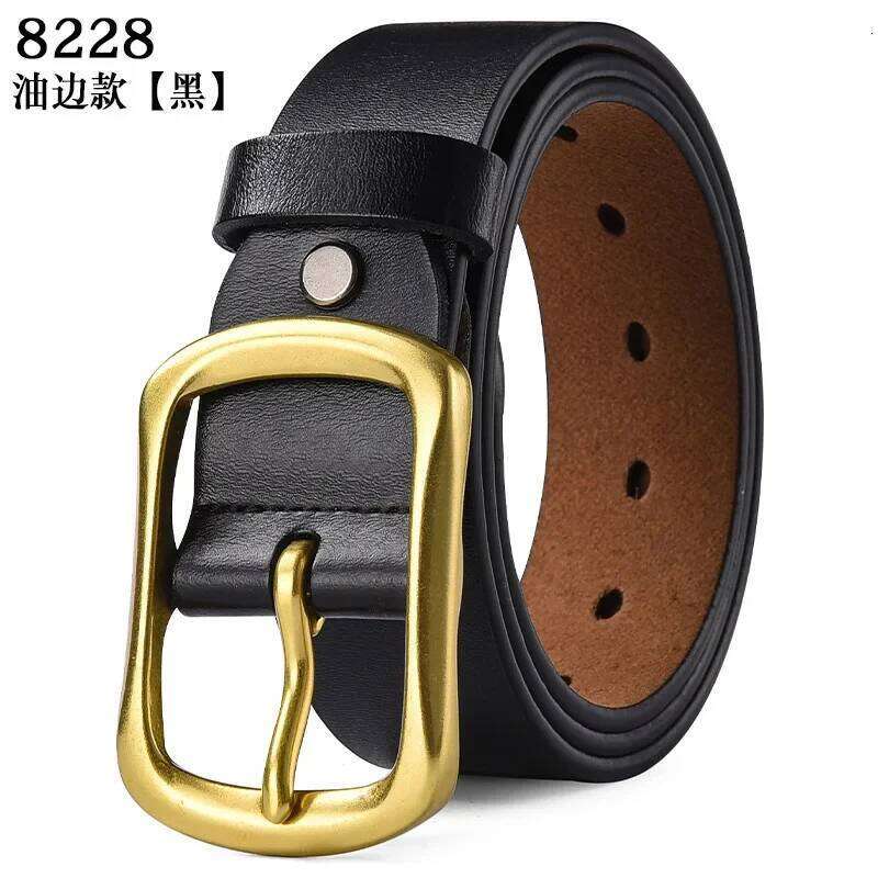 Plus Size 100 - 140 150 160 170cm Waist Straps LONG Large Top Layer Soft Jeans Cowhide Waistband Men's Genuine Leather Pin Belts Y260225