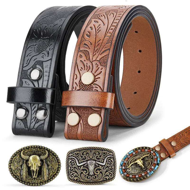 3.8cm Without Pu Leather Body No Strap for Smooth Buckle Belt High Quality Male Belts Y260225