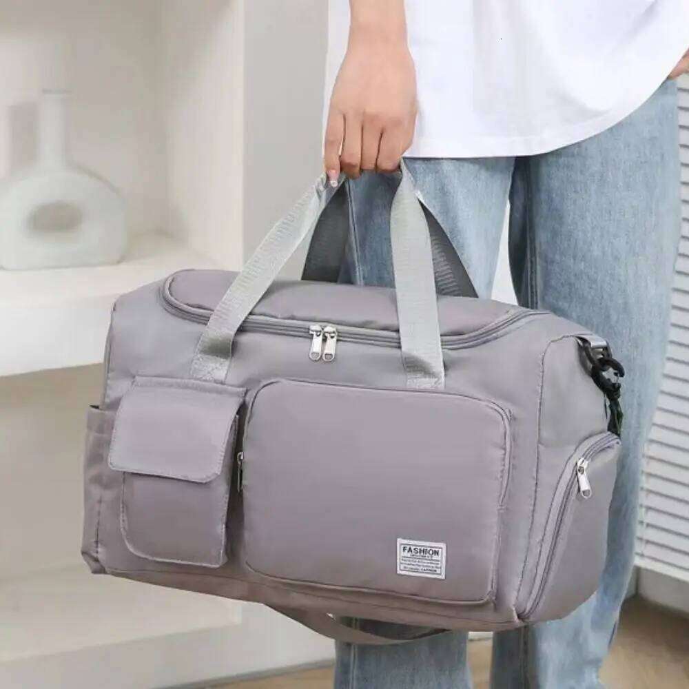 Large Capacity Carry on Travel Bag Waterproof Wet Dry Separation Sports Shoulder Bags Two-Way Zipper Shoe Compartment Y260225