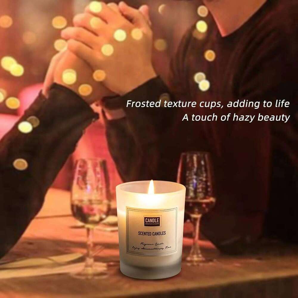 Aromatherapy soy wax Candle Glass jar - Smokeless, creative home piece, environmental atmosphere decoration H260225