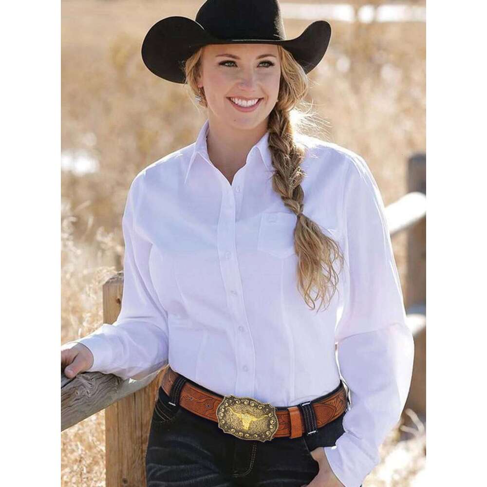 OYIFAN Western Cowboy Belt jeans pin buckle fashion 100-110-120cm carved men and women available trend belt Y260225